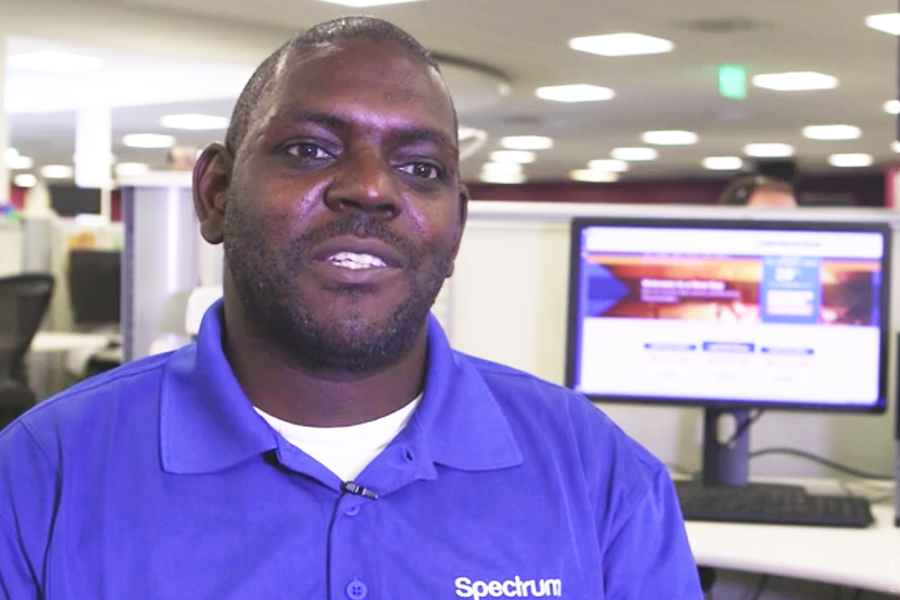 Ivory Alexander works at the Spectrum Customer Care Call Center in San Diego.