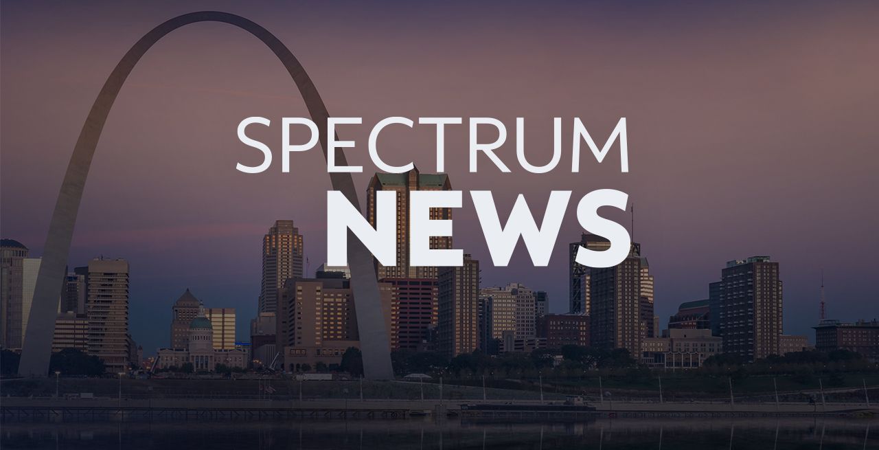 Spectrum News logo with St. Louis cityscape in the background